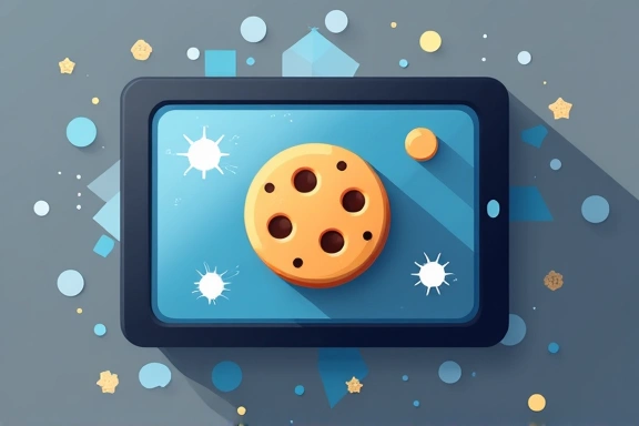 Illustrazione di un biscotto digitale che rappresenta un cookie su un dispositivo