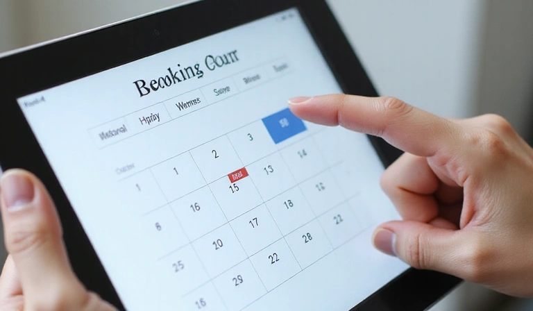 Immagine di un calendario digitale per la prenotazione online